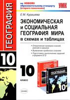 Экономическая и социальная География мира 10 класс в схемах и таблицах Курашева
