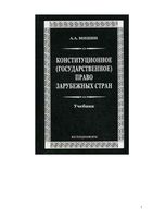 Учебник Конституционное государственное право зарубежных стран Мишин