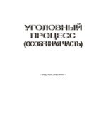 Уголовный процесс (Особенная часть). Конспект лекций