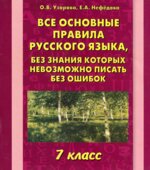 Все основные правила русского языка, без знания которых невозможно писать без ошибок. 7 класс